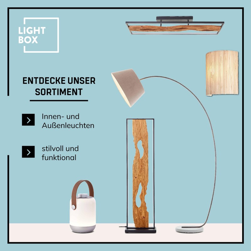 Lightbox Ceiling Light with Bamboo Grid - Ceiling Light Diameter
