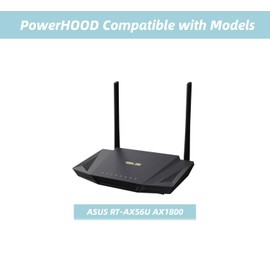 PowerHOOD 12V AC/DC Adapter Compatible with ASUS RT-AX56U AX1800 Dual Band WiFi 6 Extendable Router Model MU24-B120200-C5 12VDC DC12V 12 Volt 12 Volts Switching Power Supply Cord Charger Cable PSU