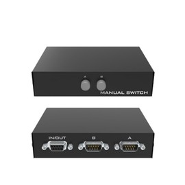 Serial DB9 Pin RS232 Switcher Sharer Splitter 2 in 1 out 1 in 2 out Bi directional Interchange（1 host at a time）2 computer host laptops sharing monitoring or hard disk