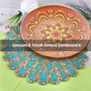 Handmade Beaded Placemat - 13” Round Dining Table Charger |