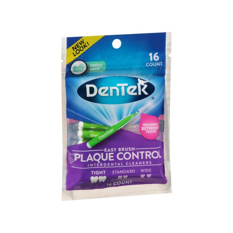 Dentek Easy Brush Fresh Mint - Limpiadores interdentales extra apretados,