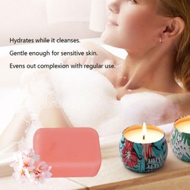 Vawolecy Sakura Soap for Face and Body， Daily Skincare with Cherry Blossom, Cleaing, Softening, Evening Skin Tone