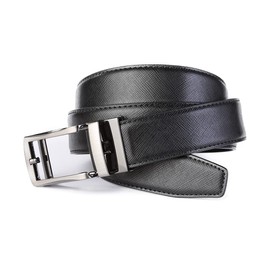 Roxoni Men's Ultra Soft Geniune Leather Ratchet Dress Belt with Automatic Buckle, Enclosed in an Elegant Gift Box - 2 Pack Combo