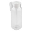 Acrylic Jug Carafe with Lid and Handle Ribbed Striped Juice
