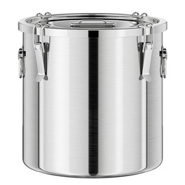 SWRONP 304 Stainless Steel food Storage Containers,3.2 Gal/12L Airtight Stainless Steel Bucket With lids,405oz Flour Storage Container,Metal Airtight Canister for Rice,Grain,Coffee Bean,Dog Food
