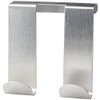 Fackelmann Double Door Hook Square 4x3,5in of Stainless Steel, Stainless-Steel,