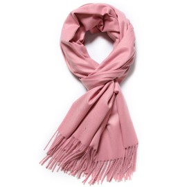 Cindy & Wendy Women's Pashmina Shawl Wrap for Evening Dress Bridesmaid Wedding Bridal Winter Warm Large Soft scarf (Dusty Rose)
