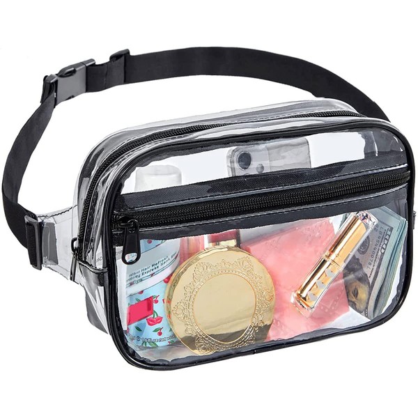 Beenle-Icey UK Clear Fanny Pack Stadium Approved Clear Waist Pack