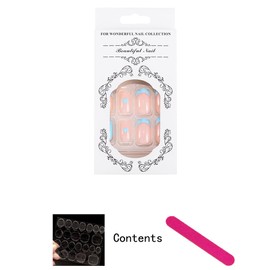 Sethexy Valentine's Day French Nails for Sticking Short Square False Nails Love Heart Press On Nails Shiny Fake Nails Pack of 24 Acrylic Artificial Nails