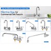 ZKDAUSDO 4 Inch Center Commercial Sink Faucet Wall Mount Kitchen