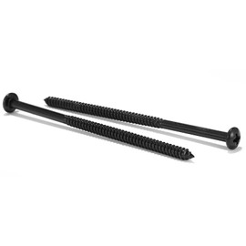 #10 x 4" Wood Screw 100Pcs 18-8 (304) Stainless Steel Pan Head Fast Self Tapping Drywall Screws Black Oxide by SG TZH