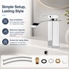 Waterfall Bathroom Faucet for Sink Basin – Hot & Cold