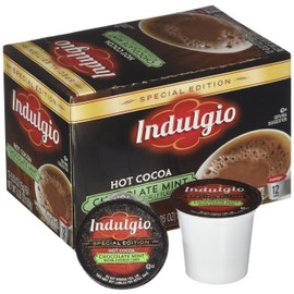Indulgio Mint Chocolate Hot Cocoa 12-Count Single Serve Cup for Keurig K-Cup Brewers
