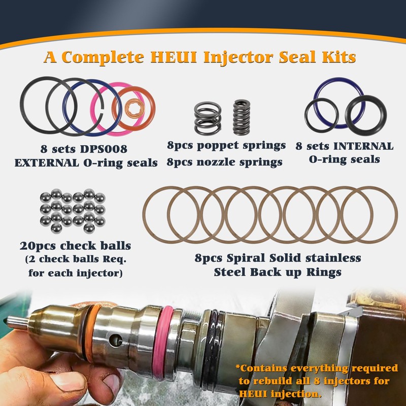 VSEK 7.3L Injector Rebuild Kit Shim Kit Compatible with 1994-2003