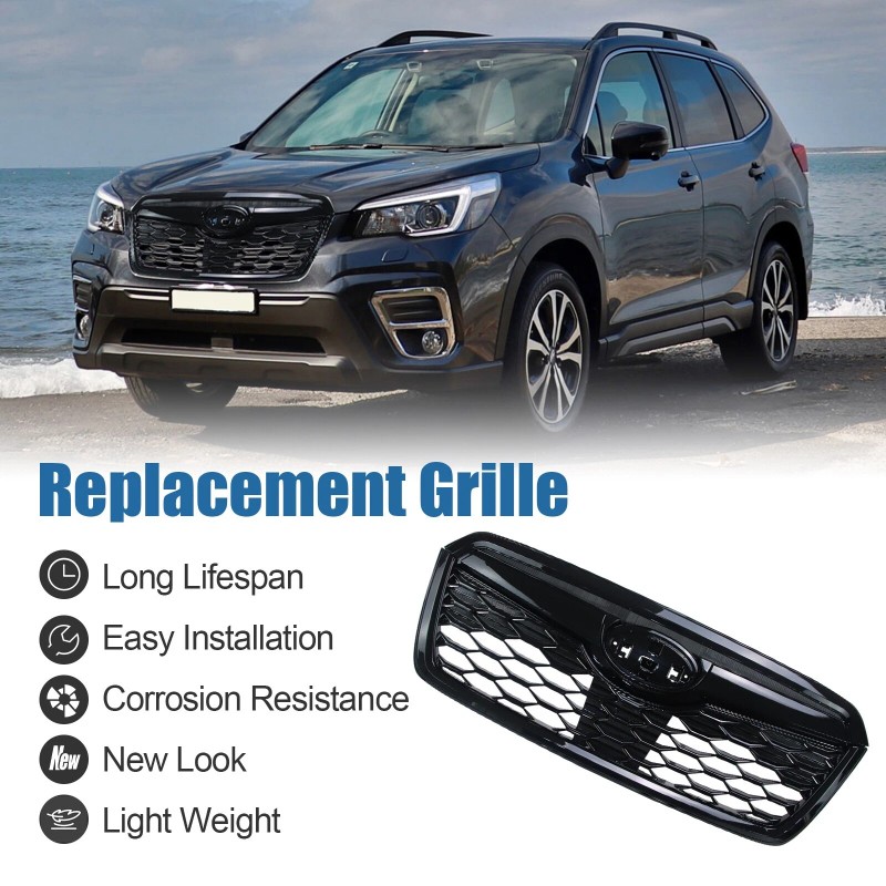 toptier_autoparts Front Grill Replace for 2019-21 Subaru Forester Gloss Black