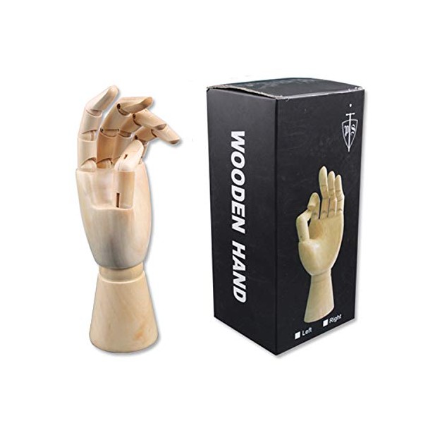 11" Flexible Wooden Hand Model Movable Artists Manikin.Â  Articulated Hand