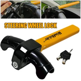WINHOLDER Universal Steering Wheel Anti-Theft Security Lock with Keys For Car Truck SUV
