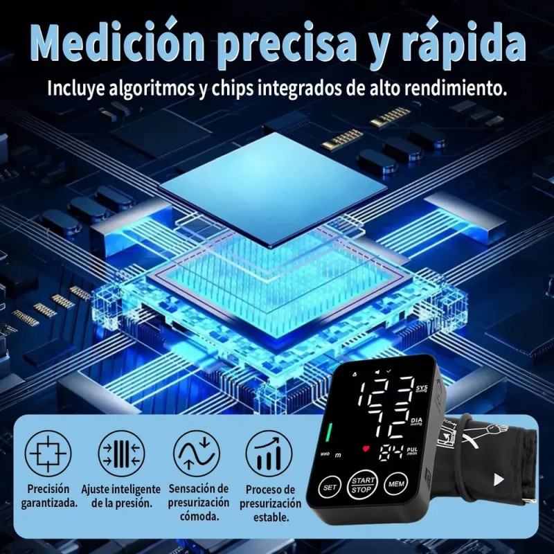 Tensiómetro Pulsovital Tensiómetro Digital Tensiómetro De Brazo Electrónico Negro