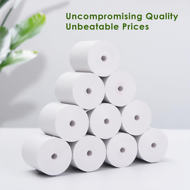 OTPOS 10 Rolls for Square Terminal Printer Paper, 2-1/4"W x