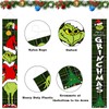 GreenYeah Christmas Green-Haired Monster Banner for Front Door, 2 Pieces