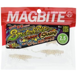 HARIMITSU Worm MBW06 Snatch Bite Shrimp 2.5" #05 Clear Holo Shrimp MBW06