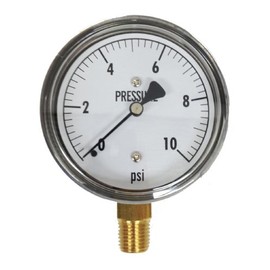 Kodiak Controls KC25-10# Low Pressure Gauge 10 PSI