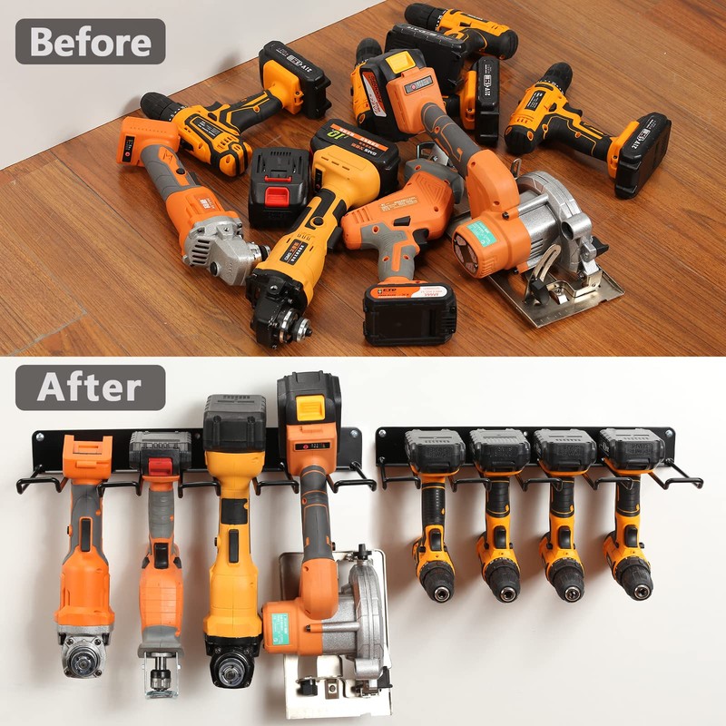 UU-Major Drill Holder Wall Mount,Power Tool Organizer,Heavy Duty Garage Tool