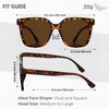 NYS Collection Polarized Sunglasses Classic Flat Top Oversized Square for