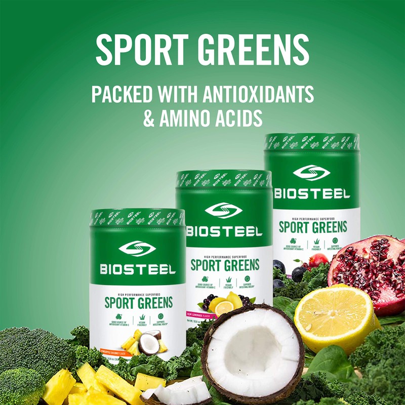 BioSteel Sport Greens Powder, High Performance Superfood, Non-GMO Formula, Pomegranate