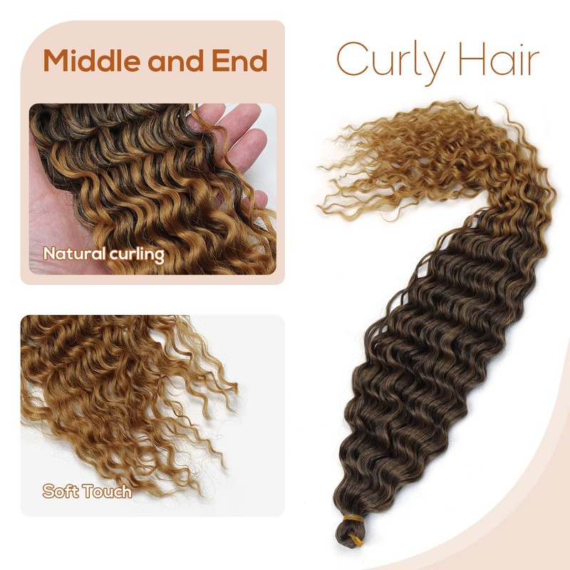 Auburn to Honey Blonde Boho Pre Stretched Braiding Hair 26"