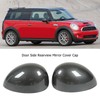 2 Pcs Door Side Rearview Mirror Cover Cap Carbon Fiber
