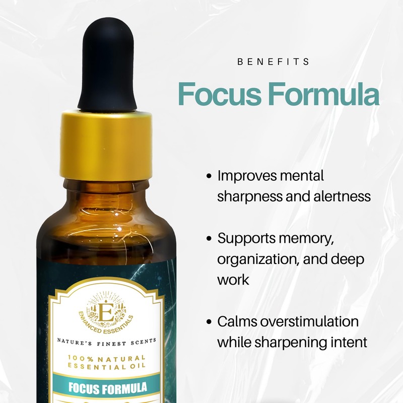 Essential Oil Blend for Focus & Clarity by Enhanced Essentials