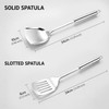 Joyfair 2Pcs Stainless Steel Spatula Set, Sturdy Solid & Slotted