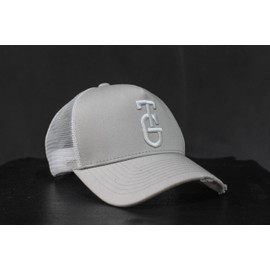 MUSCLE GYM Men's Trucker Cap – Adjustable Snapback Baseball Hat, Breathable Mesh Back, Suede & Polyester Blend for Casual, Gym, Running, Golf & Everyday Wear | TG Baseball Cap Grey