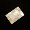 River Clam Blocking Rectangle Bead 26mm x 18mm White Pearl