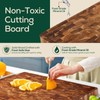 EZ FURNITURE Non-Toxic Teak Large Wood Cutting Board & Serving
