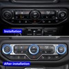 CHQLPBF Knobs Ring Covers Compatible with 2018-2021 Jeep Wrangler JL