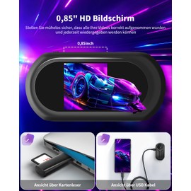 Nisanuki Mini Action Cam, 120° Small Sports Camera Action Camera Portable Body Camera with Display Screen Helmet Camera Motorcycle 1080P HD Outdoor Body Cam Vlog Video Camera for Adventure