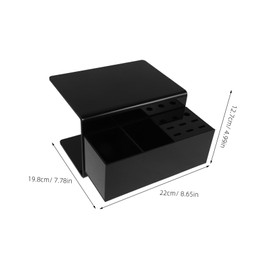 Healvian Eyelash Extension Pillow Pillows Shelf Makeup Tools Organizer for Eyelash Extensions Makeup Tool Display Cabinet Plastic Black