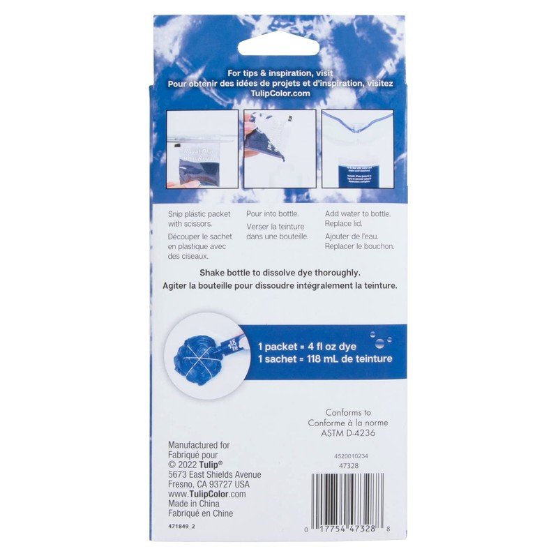 Tulip One-Step Tie-Dye Kit Dye Refill Packs, Royal Blue