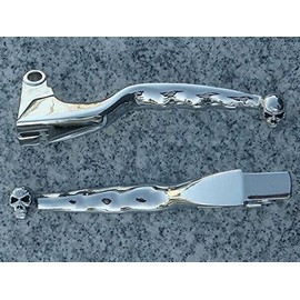 i5 Chrome Skull Front Brake & Clutch Levers for Yamaha V-Star VStar 650 1100 Classic Silverado