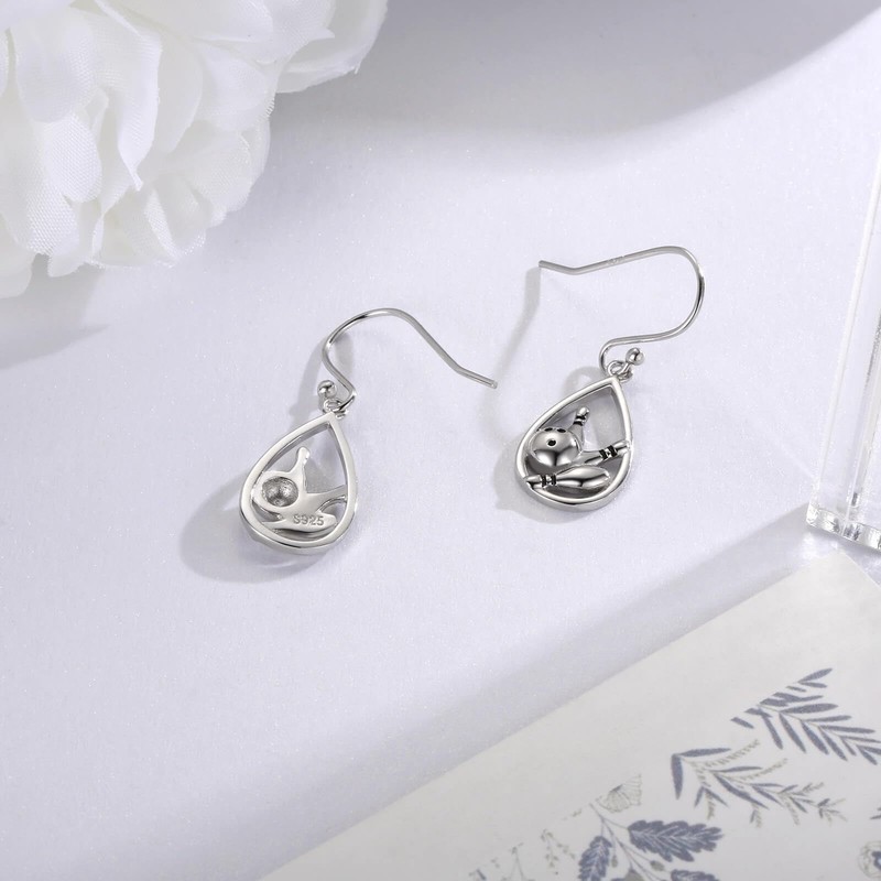 925 Sterling Silver Bowling Earrings Dangle Hypoallergenic Sports Jewelry Gifts