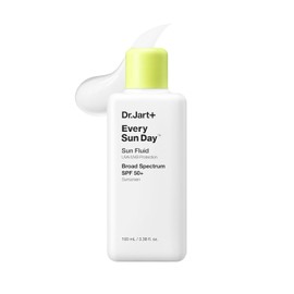 Dr.Jart+ Every Sun Day Sun Fluid - Protector solar coreano SPF 50+ para el rostro | Cuidado de la piel coreano, 3.38 onzas líquidas