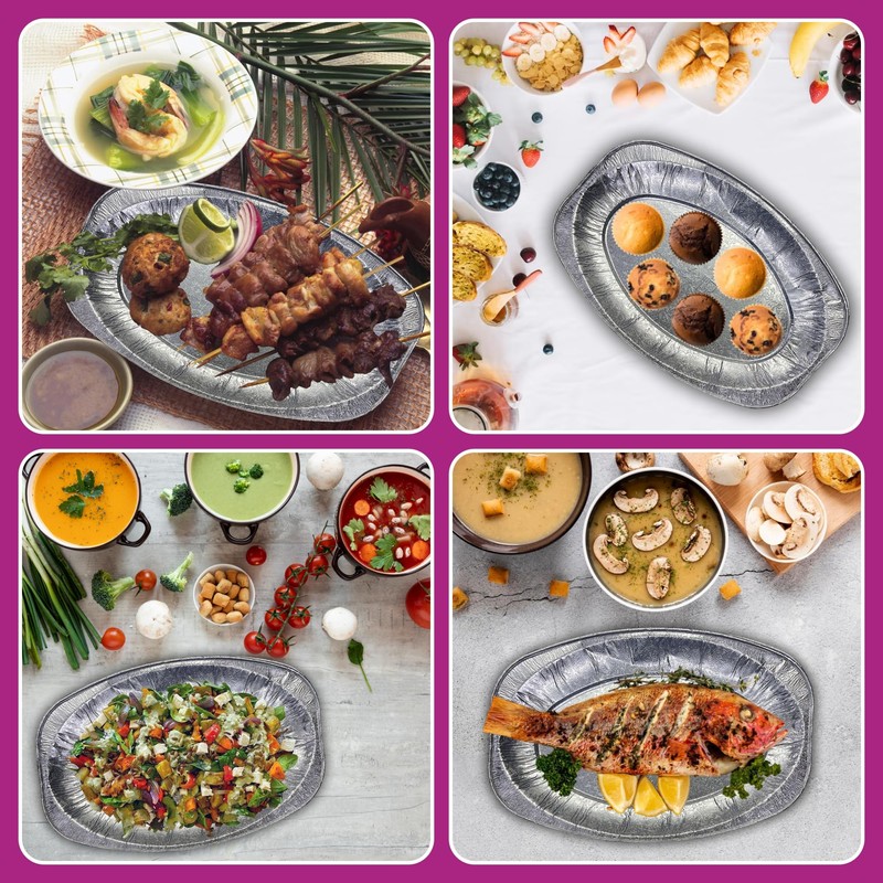 M1SS (Pack of 100)- Large Aluminium Foil Tray Food Container