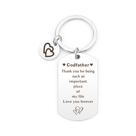 Wixelon Godfather Gifts,Daddy Birthday Gifts,Fathers Day Presents,Fathers Day Gift From Daughter,Keyring,Christmas Gift,Thanksgiving Presents,Thank You Present for Men,Small Present for Men
