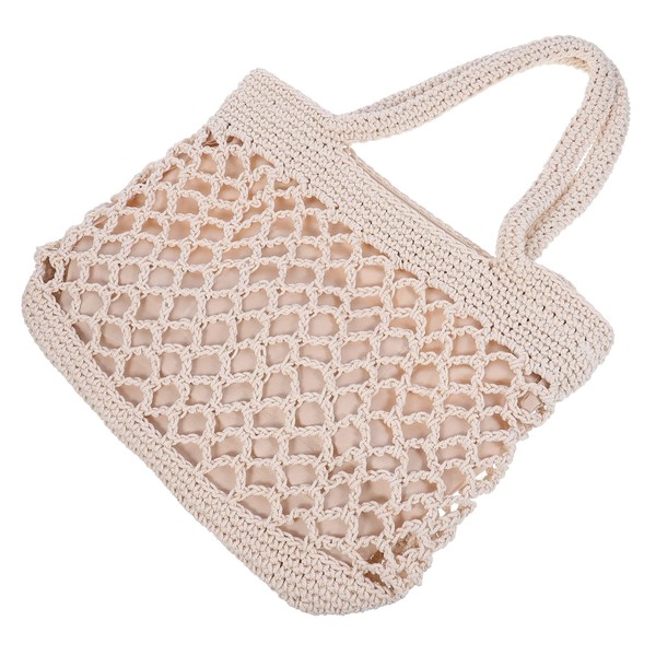Outanaya Hand-crocheted Bag for Girls Capacity Woven Storage Purse Chic