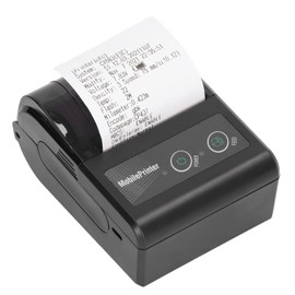 Luqeeg Portable Receipt Printer, Thermal Receipt Printer, 57mm Bluetooth Receipt Printer, USB Smartphone Control 200dpi Resolution Label Printer with 1 Roll Printer Paper, Support Android iOS