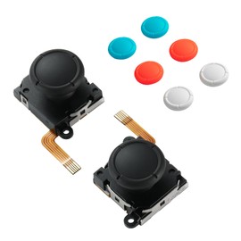 GuliKit GuliKit Switch Joysticks Replacement, Updated Anti-Drift TMR Electromagnetic Joystick For Switch LCD/OLED Joy Con & Switch Lite, Analog Thumbstick Upgrade Kit With Multiple Color Stick Caps