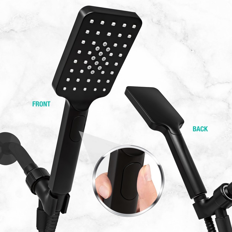 Metpure Handheld Shower Head with Easy Clicker for Multiple Sprays.
