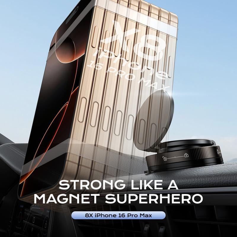 Vacuum Magnetic Suction Cup Phone Mount for Magsafe, 360° Adjustable